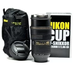 camera lens mug