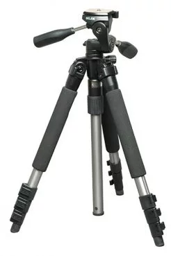 Slik Pro 340DX Tripod (Black) with 3-Way Pan/Tilt Head (Quick Release) - Supports 8.8 lbs (4 kg)-1019