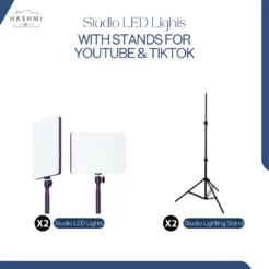 2x 75W Bi-Color LED Lights with Stands for YouTube & TikTok