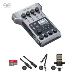 Podcast Setup Bundle for 2-Persons 1x Zoom PodTrak P4, 2x Rode PodMic Podcast Mic, 2x Microphone Boom Arm, 2x Kopul Studio Cable, 1x SanDisk Ultra - Price in Pakistan - Hashmi Photos