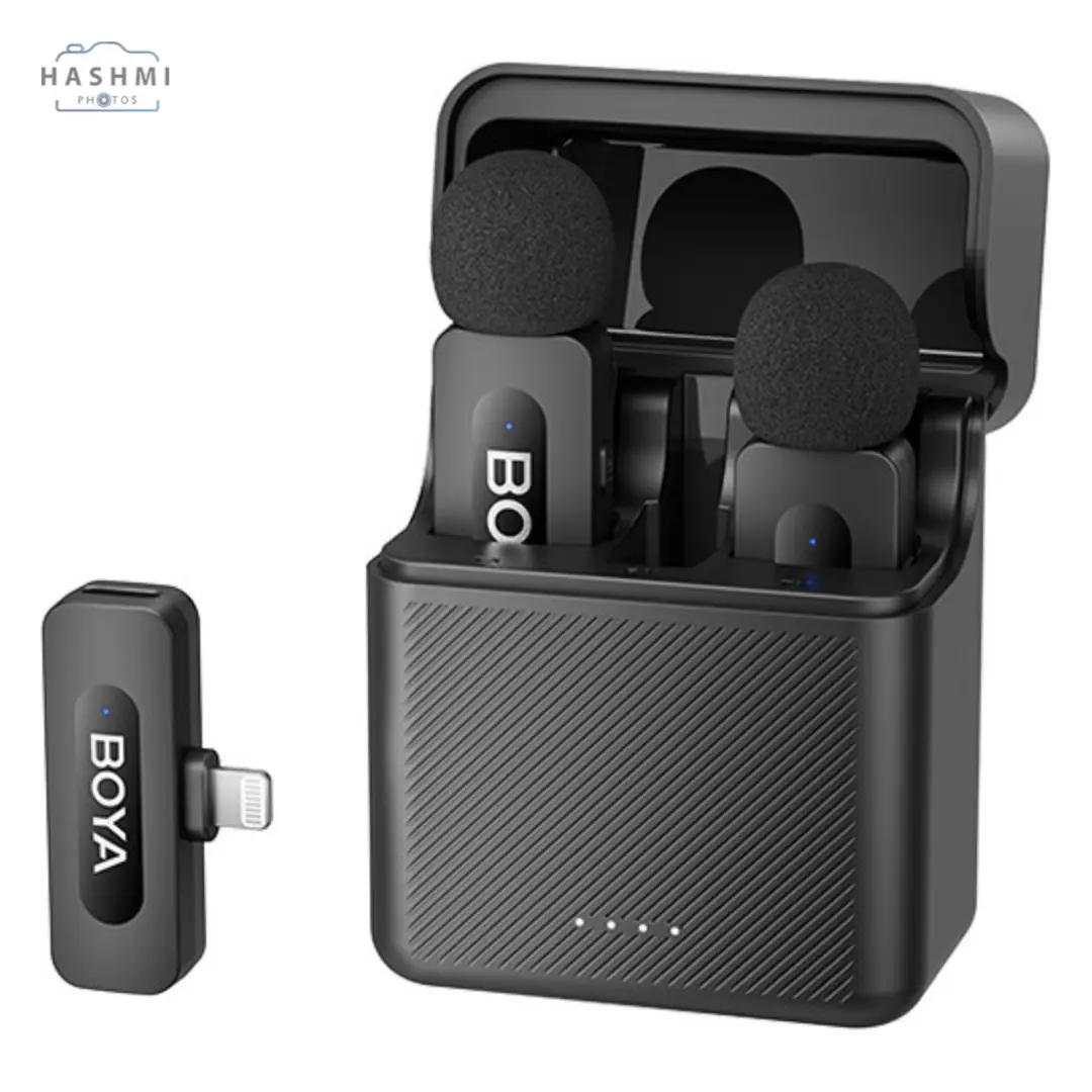 BOYA BY-V3 2-Person Wireless Microphone System with Lightning Connector for Mobile Devices (2.4 GHz) Price In Pakistan - Hashmi Photos