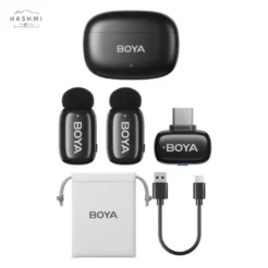 BOYA Mini-14 Tiny Wireless Microphone for 2-Person System with USB-C Connector for Mobile Devices (2.4 GHz, Black) Price In Pakistan - Hashmi Photos