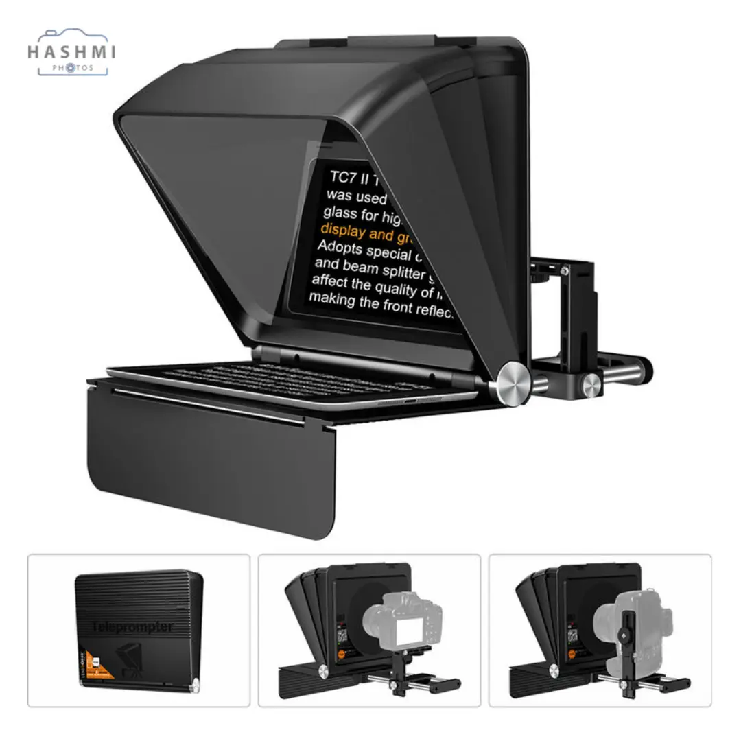 Teleprompter for mirrorless cameras