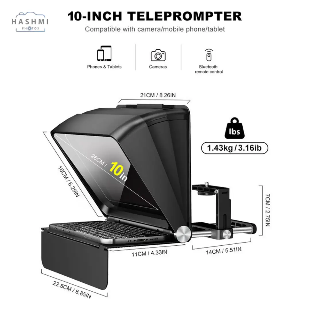 Video teleprompter for YouTube